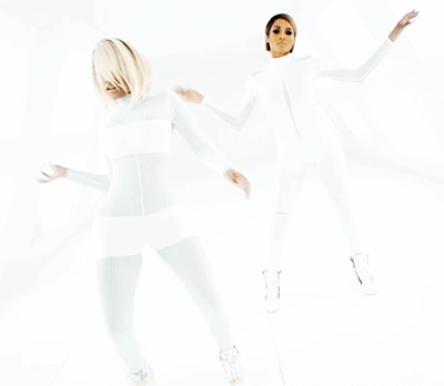 Nicki Minaj and Ciara in the "I'm Out" music video. 