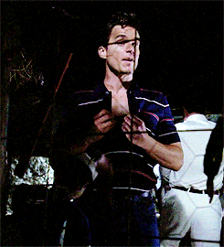 Matt Bomer as Andy, showing off the goods. (Gif based on screenshots from American Horror Story)