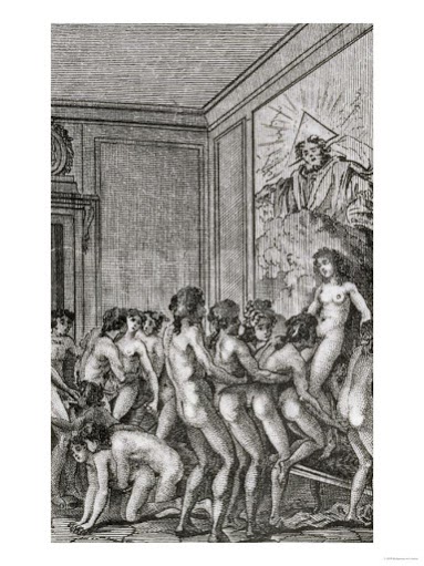 (An illustration by Claude Bornet for Juliette, by the Marquis de Sade)